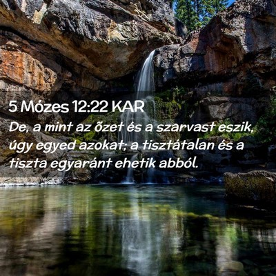 Picture 02 - 5 Mózes 12:22 KAR - De, a mint az õzet és a szarvast eszik, úgy - Bible Verse Picture