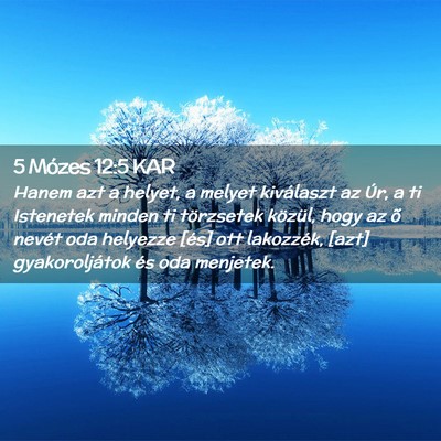 Picture 02 - 5 Mózes 12:5 KAR - Hanem azt a helyet, a melyet kiválaszt az Úr, a - Bible Verse Picture