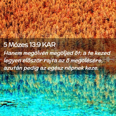 Picture 02 - 5 Mózes 13:9 KAR - Hanem megölvén megöljed õt; a te kezed legyen - Bible Verse Picture