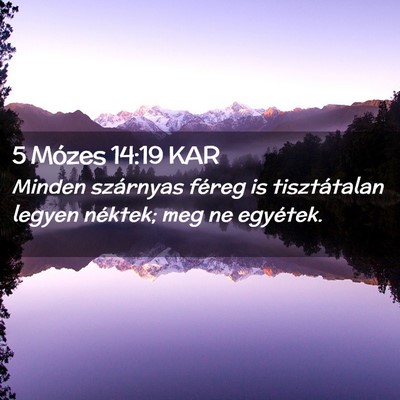 Picture 02 - 5 Mózes 14:19 KAR - Minden szárnyas féreg is tisztátalan legyen - Bible Verse Picture