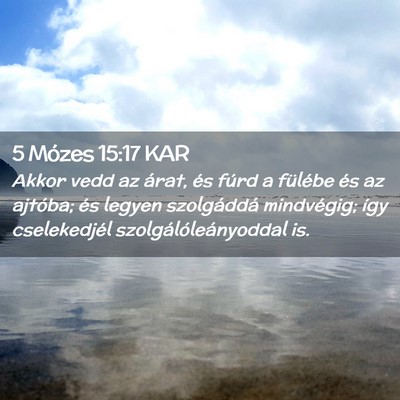 Picture 02 - 5 Mózes 15:17 KAR - Akkor vedd az árat, és fúrd a fülébe és az - Bible Verse Picture