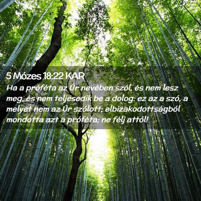 Picture 02 - 5 Mózes 18:22 KAR - Ha a próféta az Úr nevében szól, és nem - Bible Verse Picture