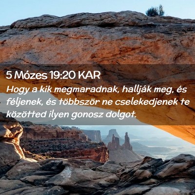 Picture 02 - 5 Mózes 19:20 KAR - Hogy a kik megmaradnak, hallják meg, és - Bible Verse Picture