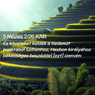 Picture 02 - 5 Mózes 2:26 KAR - És követeket küldék a Kedemót pusztából - Bible Verse Picture