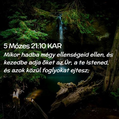 Picture 02 - 5 Mózes 21:10 KAR - Mikor hadba mégy ellenségeid ellen, és kezedbe - Bible Verse Picture