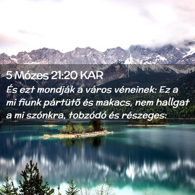 Picture 02 - 5 Mózes 21:20 KAR - És ezt mondják a város véneinek: Ez a mi - Bible Verse Picture