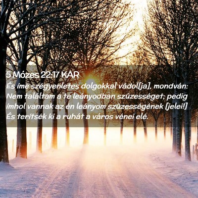 Picture 02 - 5 Mózes 22:17 KAR - És íme szégyenletes dolgokkal vádol[ja], - Bible Verse Picture