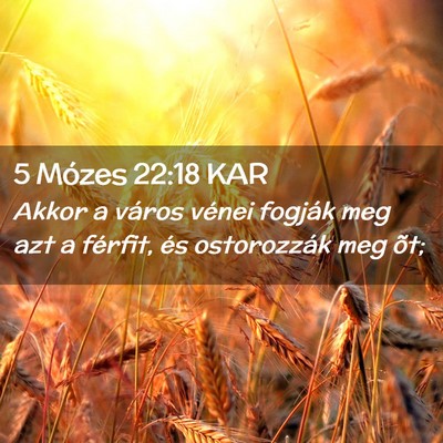 Picture 02 - 5 Mózes 22:18 KAR - Akkor a város vénei fogják meg azt a férfit, - Bible Verse Picture