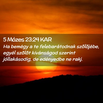 Picture 02 - 5 Mózes 23:24 KAR - Ha bemégy a te felebarátodnak szõlõjébe, - Bible Verse Picture