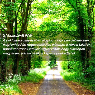 Picture 02 - 5 Mózes 24:8 KAR - A poklosság csapásában vigyázz, hogy - Bible Verse Picture