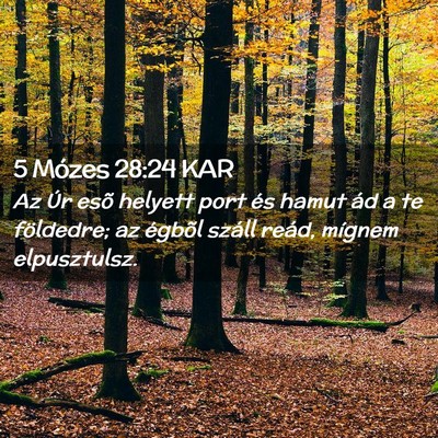 Picture 02 - 5 Mózes 28:24 KAR - Az Úr esõ helyett port és hamut ád a te - Bible Verse Picture