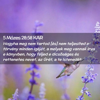 Picture 02 - 5 Mózes 28:58 KAR - Hogyha meg nem tartod [és] nem teljesíted e - Bible Verse Picture