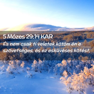Picture 02 - 5 Mózes 29:14 KAR - És nem csak ti veletek kötöm én e - Bible Verse Picture