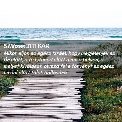 Picture 02 - 5 Mózes 31:11 KAR - Mikor eljön az egész Izráel, hogy megjelenjék - Bible Verse Picture