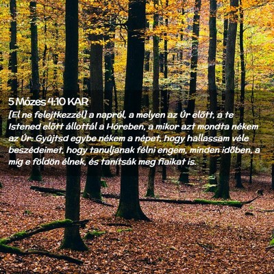 Picture 02 - 5 Mózes 4:10 KAR - [El ne felejtkezzél] a napról, a melyen az Úr - Bible Verse Picture