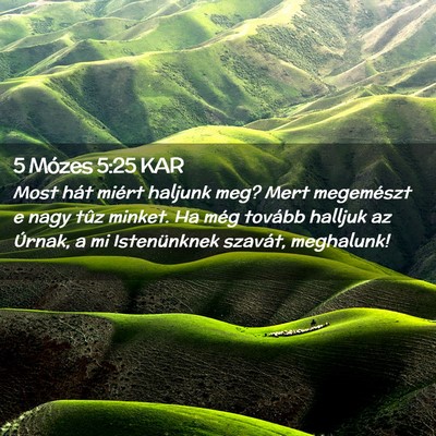 Picture 02 - 5 Mózes 5:25 KAR - Most hát miért haljunk meg? Mert megemészt e - Bible Verse Picture