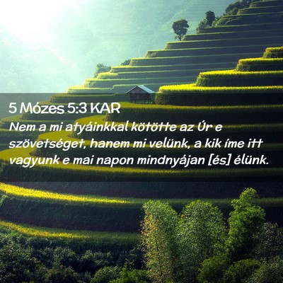 Picture 02 - 5 Mózes 5:3 KAR - Nem a mi atyáinkkal kötötte az Úr e - Bible Verse Picture