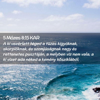 Picture 02 - 5 Mózes 8:15 KAR - A ki vezérlett téged a tüzes kígyóknak, - Bible Verse Picture