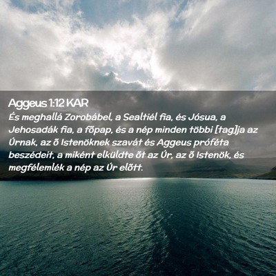 Picture 02 - Aggeus 1:12 KAR - És meghallá Zorobábel, a Sealtiél fia, és - Bible Verse Picture