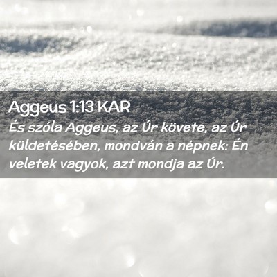 Picture 02 - Aggeus 1:13 KAR - És szóla Aggeus, az Úr követe, az Úr - Bible Verse Picture