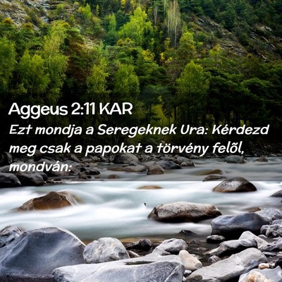 Picture 02 - Aggeus 2:11 KAR - Ezt mondja a Seregeknek Ura: Kérdezd meg csak a - Bible Verse Picture