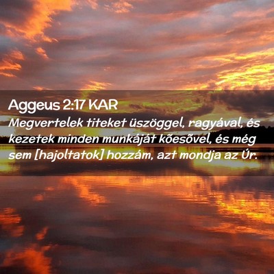 Picture 02 - Aggeus 2:17 KAR - Megvertelek titeket üszöggel, ragyával, és - Bible Verse Picture