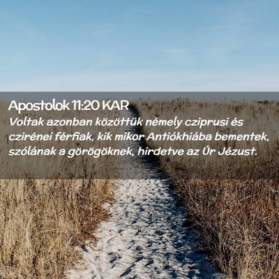 Picture 02 - Apostolok 11:20 KAR - Voltak azonban közöttük némely cziprusi és - Bible Verse Picture