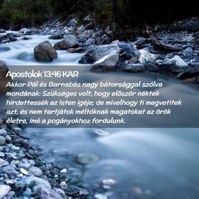 Picture 02 - Apostolok 13:46 KAR - Akkor Pál és Barnabás nagy bátorsággal - Bible Verse Picture