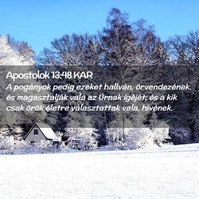 Picture 02 - Apostolok 13:48 KAR - A pogányok pedig ezeket hallván, - Bible Verse Picture