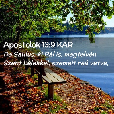 Picture 02 - Apostolok 13:9 KAR - De Saulus, ki Pál is, megtelvén Szent - Bible Verse Picture