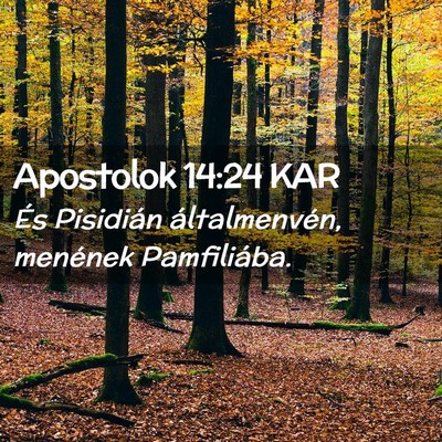 Picture 02 - Apostolok 14:24 KAR - És Pisidián általmenvén, menének - Bible Verse Picture