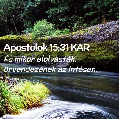 Picture 02 - Apostolok 15:31 KAR - És mikor elolvasták, örvendezének az - Bible Verse Picture