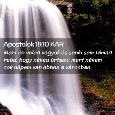 Picture 02 - Apostolok 18:10 KAR - Mert én veled vagyok és senki sem támad reád, - Bible Verse Picture