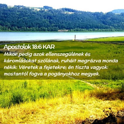 Picture 02 - Apostolok 18:6 KAR - Mikor pedig azok ellenszegülének és - Bible Verse Picture