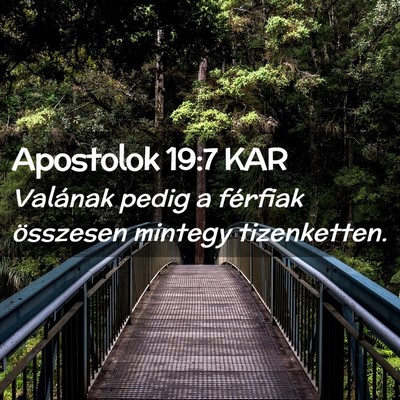 Picture 02 - Apostolok 19:7 KAR - Valának pedig a férfiak összesen mintegy - Bible Verse Picture