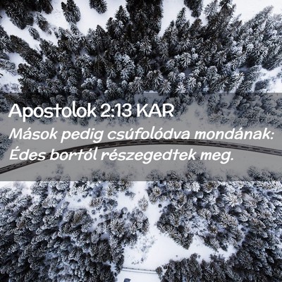 Picture 02 - Apostolok 2:13 KAR - Mások pedig csúfolódva mondának: Édes - Bible Verse Picture