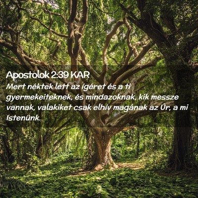Picture 02 - Apostolok 2:39 KAR - Mert néktek lett az ígéret és a ti - Bible Verse Picture