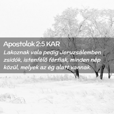 Picture 02 - Apostolok 2:5 KAR - Lakoznak vala pedig Jeruzsálemben zsidók, - Bible Verse Picture
