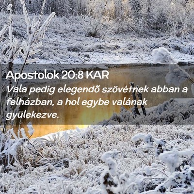 Picture 02 - Apostolok 20:8 KAR - Vala pedig elegendõ szövétnek abban a - Bible Verse Picture