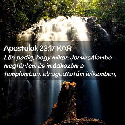 Picture 02 - Apostolok 22:17 KAR - Lõn pedig, hogy mikor Jeruzsálembe megtértem - Bible Verse Picture