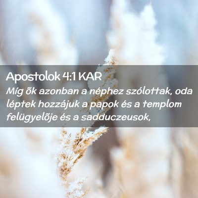 Picture 02 - Apostolok 4:1 KAR - Míg õk azonban a néphez szólottak, oda - Bible Verse Picture