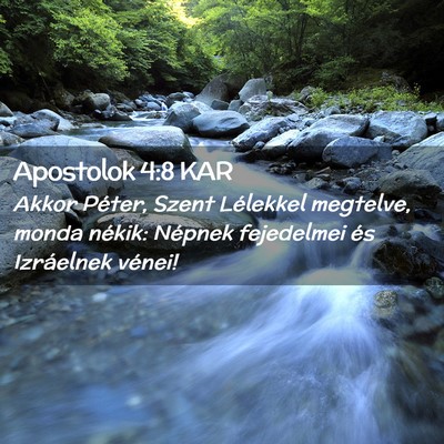 Picture 02 - Apostolok 4:8 KAR - Akkor Péter, Szent Lélekkel megtelve, monda - Bible Verse Picture
