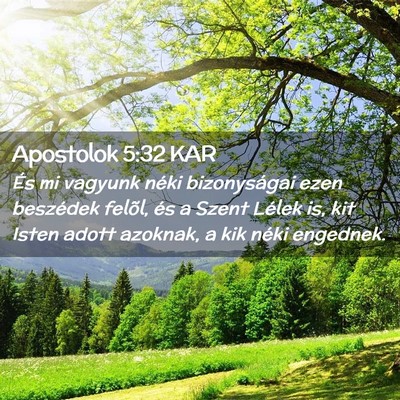 Picture 02 - Apostolok 5:32 KAR - És mi vagyunk néki bizonyságai ezen beszédek - Bible Verse Picture