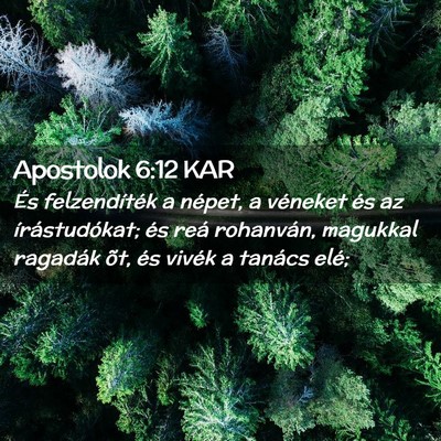 Picture 02 - Apostolok 6:12 KAR - És felzendíték a népet, a véneket és az - Bible Verse Picture
