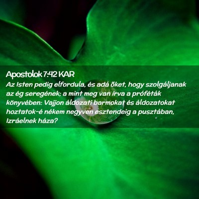 Picture 02 - Apostolok 7:42 KAR - Az Isten pedig elfordula, és adá õket, hogy - Bible Verse Picture