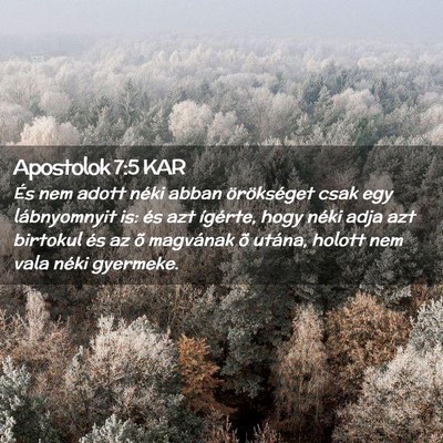 Picture 02 - Apostolok 7:5 KAR - És nem adott néki abban örökséget csak egy - Bible Verse Picture