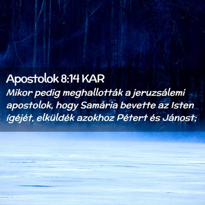 Picture 02 - Apostolok 8:14 KAR - Mikor pedig meghallották a jeruzsálemi - Bible Verse Picture
