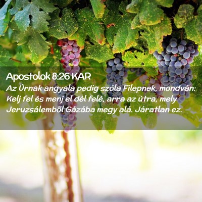 Picture 02 - Apostolok 8:26 KAR - Az Úrnak angyala pedig szóla Filepnek, - Bible Verse Picture