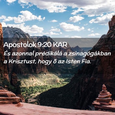 Picture 02 - Apostolok 9:20 KAR - És azonnal prédikálá a zsinagógákban a - Bible Verse Picture