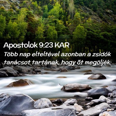 Picture 02 - Apostolok 9:23 KAR - Több nap elteltével azonban a zsidók tanácsot - Bible Verse Picture